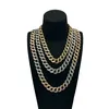 Cuban Link Chain designer diamond necklace jewelry European and American street Hip Hop 16 18 20 22 24 30Inch ladies party christmas gifts wholesale chains
