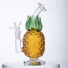 Pineapple Bong Hookahs Straight Tube Thick Glass Bongs Recycler Heady Dab Oil Rigs Bubbler Water Pipes 14.5mm Female Joint With Bowl WP2194