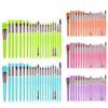 20 stks make-up borstels set oog schaduw stichting poeder eyeliner wimper lip make-up borstel cosmetische schoonheid tool kit 5 sets / lot