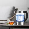 Livraison gratuite 1.8L lumière LED bleue bouilloire en verre numérique 2200W thé bouilloire à café avec contrôle de la température fonction de maintien au chaud