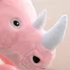 Big Plush Rhinoceros Toys Life Fyle Animal Pillow Zoo Dolls Baby Cushion Rhino Plush Toys Kids Girl Christmas Gift LJ201126