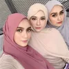 89 컬러 고품질의 평범한 버블 쉬폰 스카프 숄 무슬림 히잡 여성