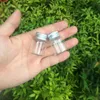 27 * 35 * 14mm 8ml Mini Glasflaskor med metalllock Tomma Små Wishing Bottle Spetsar Jars 50PCSlothigh QualTity