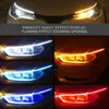 Anmingpu 1 par brilhante flexível drl led strip sinal de volta branco amarelo sequencial led luzes diurnas para carros headlight8215537