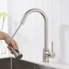 FLG Single Tecken Kitchen Faucet Mixer Pull Out Kitchen Tap Single Hole Water Tap Cold and varmvattenblandare Torneira Cozinha T200424