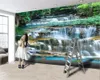 Paisagem cachoeira 3d papel de parede romântico paisagem decorativa seda 3d mural papel de parede 3d papel de parede para sala de estar foto personalizada