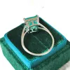 GZXSJG Paraiba Tourmaline Gemstones Pierścień dla kobiet Solidne 925 Sterling Silver 10x12 Emerald Cięcie Kamień Zaręczyny Fine 211217