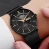 الساعات الرجالية Lige Top Brand Luxury Ruitproof Ultra Date Think Clock Slay Steel Strap Casual Quartz Watch Men Sports Watch Watch 220530