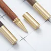 Stylish and simple mahogany pens Holiday gifts Brass and wood pens signature pens office stationery T3I51627