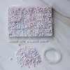 1200 pcs cubo acrílico grânulos carta para kid diy colar braceletes material frisado material alfabeto plástico conjunto de caixa y200730