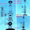 Wysoki szklany Bong Water Faisah Palenie Rury Potrójne Ratunki Oil Recycler Bubblers Bongs 18mm Szkło