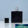 10pcs 30ml Bouteille de parfum en verre carré Vaporisateur de verre noir Emballage de parfum vide rechargeable