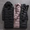 Dhfinery Mens Winter 다운 재킷 긴 디자인 80 % 하얀 오리 아래로 코트 대형 후드 자켓 30 ° W5561