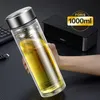Bottiglia da tè a tenuta stagna con infusore Contenitore per tazza di acqua potabile portatile a doppia parete in acciaio inossidabile per viaggi in auto 201221
