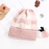 Plaid Dzianiny Beanie Zima Ciepłe Grube Paski Kapelusz Lattice Outdoor Ski Wiatroodporny Crochet Cap Knitting Czapki czaszki 15 Stylów LJJP766