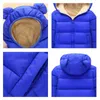 Jaqueta de meninas do bebê inverno do outono para o casaco Crianças com capuz quente outerwear meninos roupas de crianças 211222