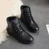 Ladies Boots redonda de pé de inverno Sapatos femininos de renda de tornozelo