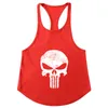 MEN MEN GYM SKULL TANK TOPSベジータボディービルビルディングサマーフィットネスメンズアウトドアベストアンダーシャツストリンガータンクトップスリーブレス8882100