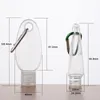 New Design Oval Shaped 30ml 50ml PETG Plastic Hand Sanitizer Gel Bottle Key Chain Pocket Portable Squeeze Disc Top Bottle Wholesale