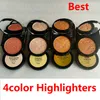 Hete bronzers Highlighters 4 kleuren Glow Diamond Bronze Body Highlighter Powder Face Make -up Brightening Markering van geperste poeders