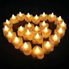 24 Flameless Small Led Candle For Home Christmas Party Wedding Decoration Heart-shaped Electronic Tealight Candles Battery-Power 211222