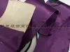 Femmes élégentes grandes écharpes de soie carrée imprimées, 90 * 90 cm de mode de mode et d'automne gris châle de polyester violet 220106