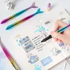 أزياء Kawaii الملونة حورية البحر أقلام طالب الكتابة هدية الجدة حورية البحر قلم القرطاسية اللوازم المكتبية المدرسية