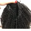 Brazilian 100 Human Hair Ponytails Afro Kinky Curly 820inch Straight Body Wave Virgin Hair Nautral Color Pony Tails Deep Wave Ki6272623