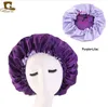 New Silk Night Cap Hat Double side wear Women Head Cover Sleep Cap Satin Bonnet for Beautiful Hair GD741