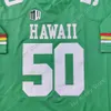 2020 Özel Hawaii Futbol Jersey NCAA Kolej Fred Holly III Jason-Matta Sharsh Melquise Stovall Kaimana Padello John Ursua Ashley Lelie