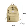 College Teenager School Bags for Girls Large Oxford Waterproof Backpack Women Book Bag Big Teen Schoolbag Khaki Leisure LJ201225