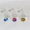 Adaptadores de colector de recuperación de vidrio para fumar 14 mm 18 mm macho 45 90 grados con brazaletes de cuarzo Adaptador de colectores de ceniza para Bongs Dab Rigs