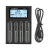 Liitokala lii-m4 4 slots Battery Smart Charger com tela LCD para 18650 26650 21700 32650 20700 21700 16340 AA AAA LITHIUM NIMH Bateria recarregável