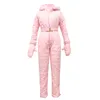 Jumpsuits för damer Kvinnor One Piece Ski Jumpsuit Andas Snowboardjacka Skidbyxset Bodysuits Utomhussnödräkter Dragkedja Su