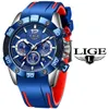 Montres Bleues Montres Blue Mens Montres Designer Luxe Horloge Sports Chronographe Imperméable Quartz Montre Hommes Relogio Masculino