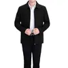 Märke Casual Jacket Enkel toppfjäder medelålders och äldre Mäns Stand Collar Business 211217
