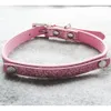 10pcslot Glittered PU Leather Pet Dog Collars with Slide Bar Suitable for 10mm Letters&Charms 201030