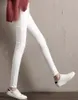 Colorfaith Frauen Jeans Reißverschluss verdicken warme Elastizität dünne hohe Taille Hosen Damen knöchellang weiß schwarz Denim J2880 201105
