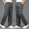 Autumn moda Men calça calças de algodão casual Longo Jogadores retos Homme Big Size 5xl Calça solta confortável para homens 201128