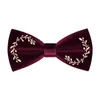 burgundy velvet bow tie