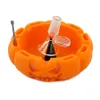 LED Light Pumpkin Silicone Ashtray Glödande Lysande Unbreakable Rökolja Tabakco Ashtrays för DAB eller Rör