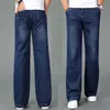 Hohe Qualität Sommer dünne leichte Herren Smart Casual Boot Cut Jeans Business Wide Leg Hosen Plus Größe 40 Hosen 201111