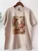 Materiale in cotone VIP Retro albicocca fungo Fan Club Camicie carine Magliette casual da donna estive Abiti streetwear di moda