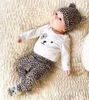 2020 Nova Moda Bebê Meninas Meninos Roupas Recém-nascido Criança Leopard Roupas Set para Bebê Manga Longa Camiseta + Calças + Hat 3 Pcs / Terno LJ201023