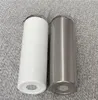 Wholesale 20oz Blank White Sublimation water bottle Skinny Tumbler Double Wall Insulated Vacuum 304 Stainless Steel Coffee Mug with plastic straw