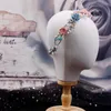 Heads-fleurs coiffures perles Fleurs Garland Circulaire Couronne Couronne Accessoires de mariage Bridal