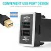 Dual USB-poort 6.4A 12-24V Autolader met blauwe rode LED-licht Qualcomm 3.0 Universele Snelle oplader voor Toyota