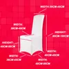 50 100 stcs Universal Cheap El White Chair Cover Office Lycra Spandex Chair Covers Weddings Party Dineren Kerst evenement Decor T2260S