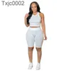 Summer Women Dressits Designant Krótki zestaw stroje Dwa Kawałki Zestaw Jogger Garnitury Kamizelki Szorty Solid Color Plus Size Wymiary