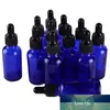 12st 30ml 1oz koboltblå glasdroppflaskor med pipett för eteriska oljor Aromaterapi labkemikalier